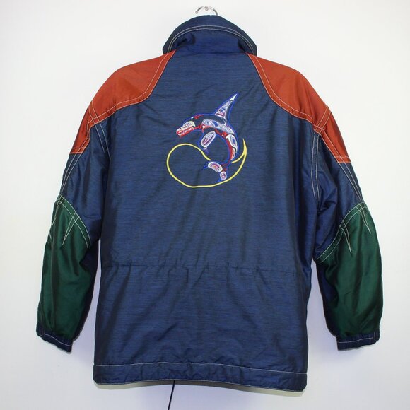 Vintage Decente Ski Canada Orca Whale Jacket Coat (M) - Picture 1 of 10